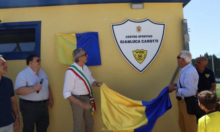 Recanati, stadio del Villa Musone intitolato a Gianluca Carotti: "Amico insostituibile per tutti"