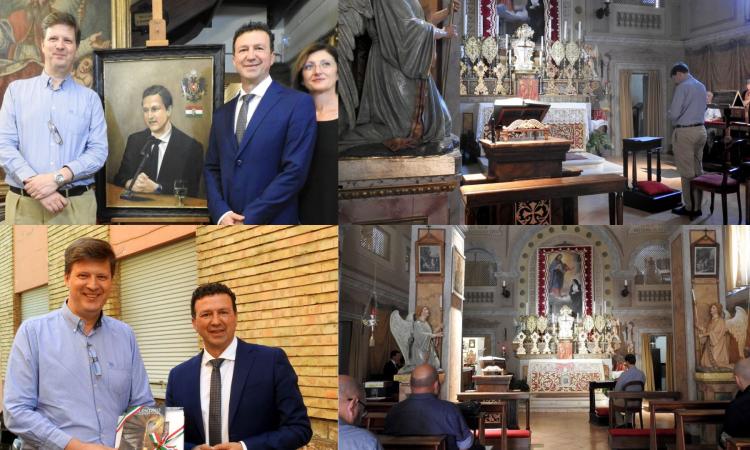 Tolentino, prima uscita da sindaco: Sclavi accoglie l'ambasciatore Edoardo Asburgo Lorena