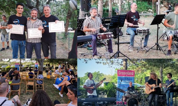 Macerata, gli allievi del "Groovyland" in concerto: festa in note all'agriturismo "I Valeriani" Macerata, gli allievi del "Groovyland" in concerto: festa in note all'agriturismo "I Valeriani"
