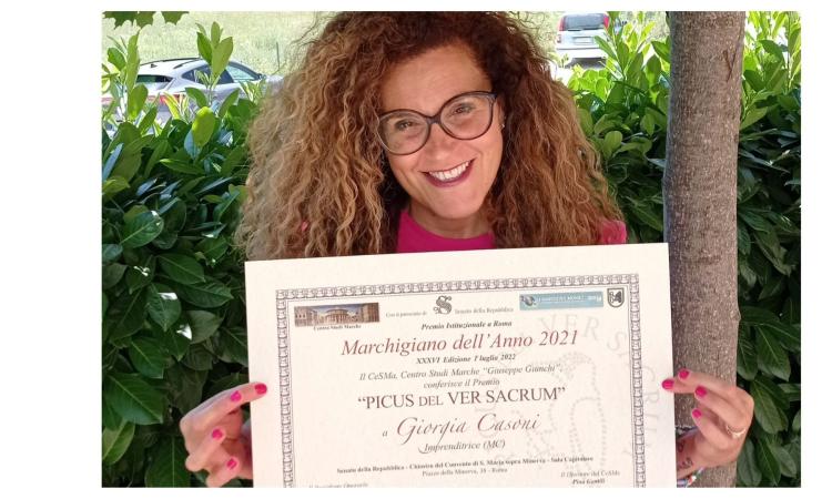 Castelraimondo, la consigliera Giorgia Casoni tra i "Marchigiani dell'anno"