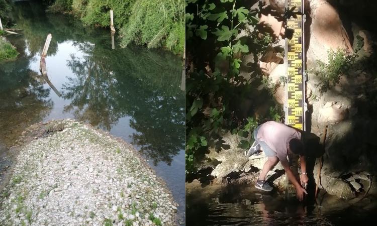 Siccità, acque del fiume Potenza ai minimi storici: persi 24 centimetri in 7 anni. Siccità, acque del fiume Potenza ai minimi storici: persi 24 centimetri in 7 anni.