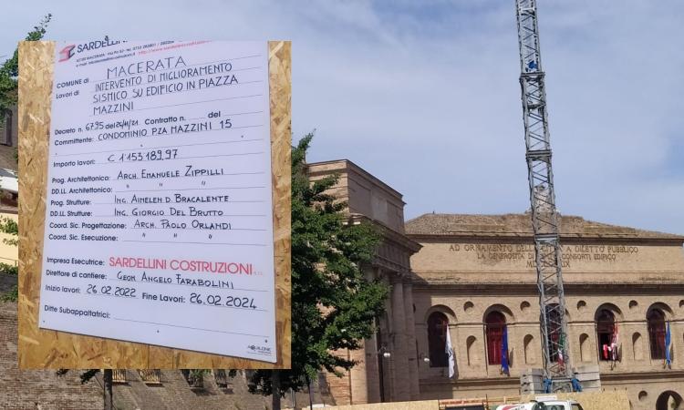Macerata, compare una Gru davanti lo Sferisterio a pochi giorni dall’Opera Festival. “Danno al patrimonio artistico della città” Macerata, compare una Gru davanti lo Sferisterio a pochi giorni dall’Opera Festival. “Danno al patrimonio artistico della città”