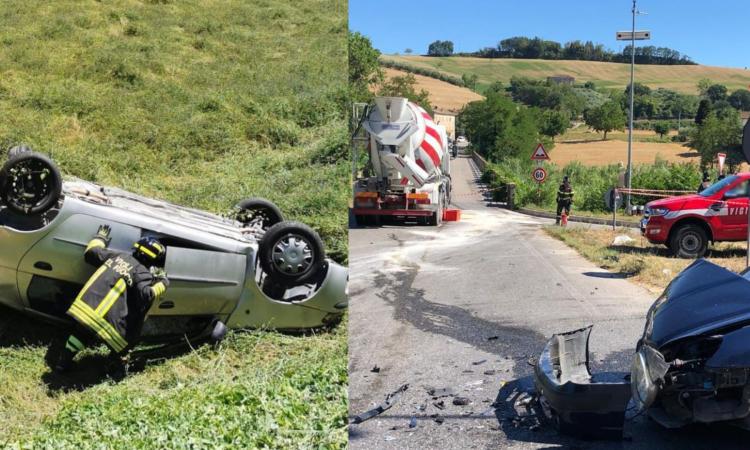 Doppio incidente nel pomeriggio: una donna soccorsa in eliambulanza Doppio incidente nel pomeriggio: una donna soccorsa in eliambulanza