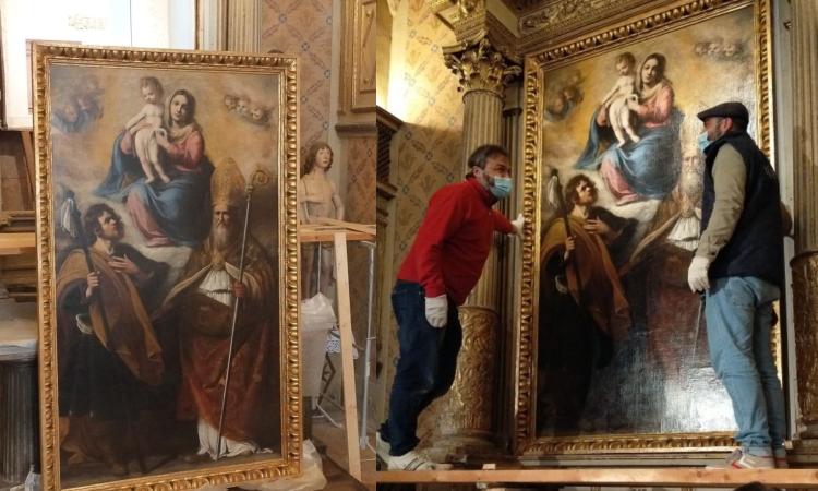 San Severino, pala Madonna con Bambino e santi Rocco e Severino: svelata la paternità dell'opera San Severino, pala Madonna con Bambino e santi Rocco e Severino: svelata la paternità dell'opera