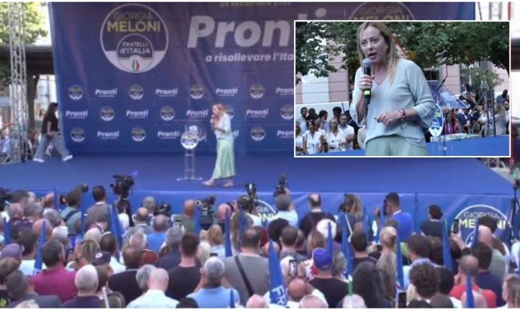 La corsa di Meloni parte da Ancona: "Pronta a governare per liberare l'Italia dalla sinistra"