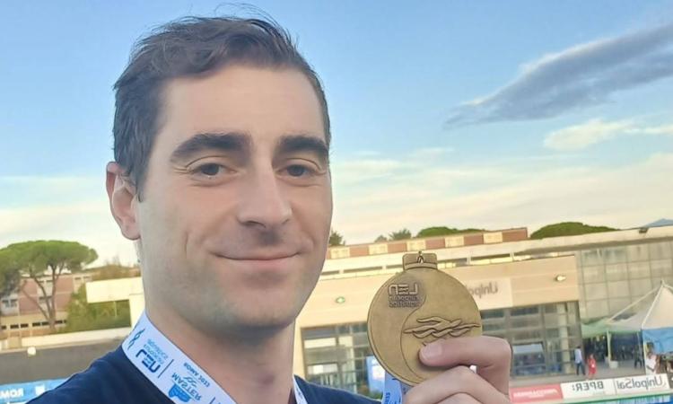 Il Grillo Civitanova in festa: Elia Pantanetti medaglia di bronzo agli Europei Master di nuoto