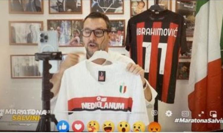 L'iniziativa di Salvini per gli alluvionati: all'asta le sue magliette dei campioni del Milan