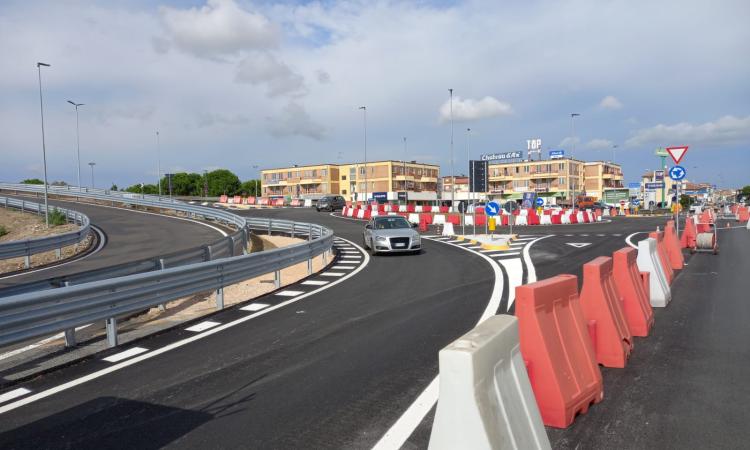 Civitanova, aperta la rotatoria alla fine della superstrada: come cambia la viabilità