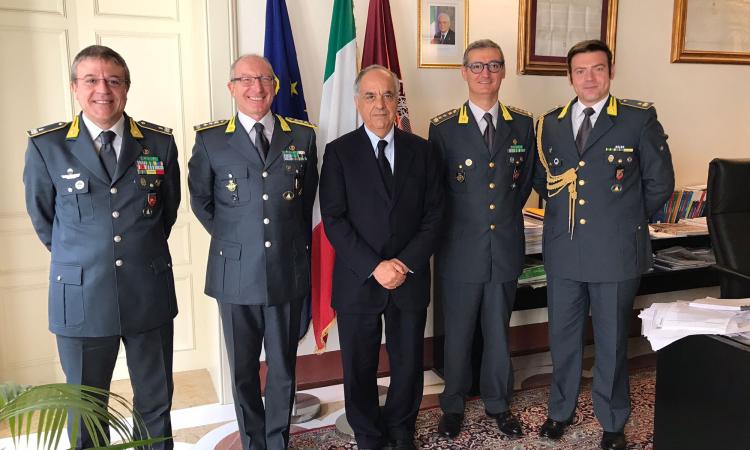 A Unimc la visita del comandante interregionale della Guardia di Finanza Fabrizio Cuneo