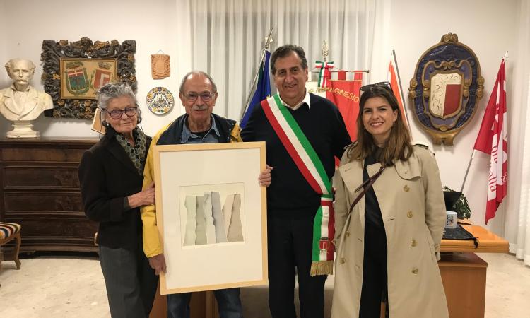 Un'opera di Nino Ricci donata alla Pinacoteca di San Ginesio Un'opera di Nino Ricci donata alla Pinacoteca di San Ginesio