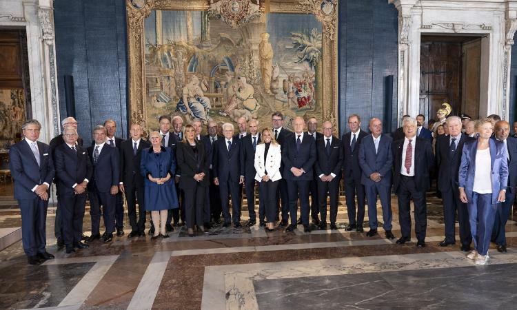 Tra i 25 nuovi Cavalieri del lavoro tre imprenditori marchigiani: Lardini, Rossi e Santoni al Quirinale