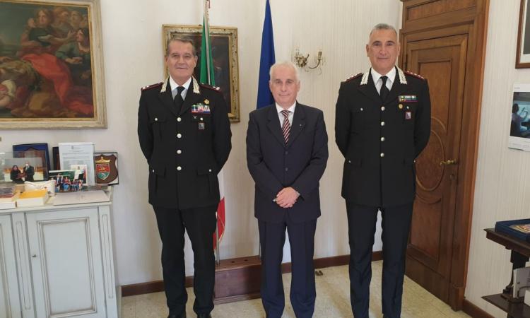 Macerata, il generale Cagnazzo incontra il prefetto Ferdani