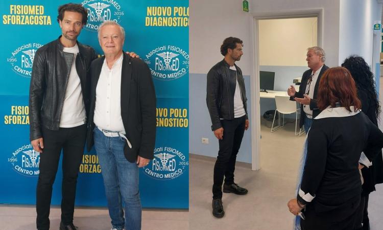 Fisiomed: l’attore Luca Capuano visita in anteprima i locali del nuovo Polo Diagnostico