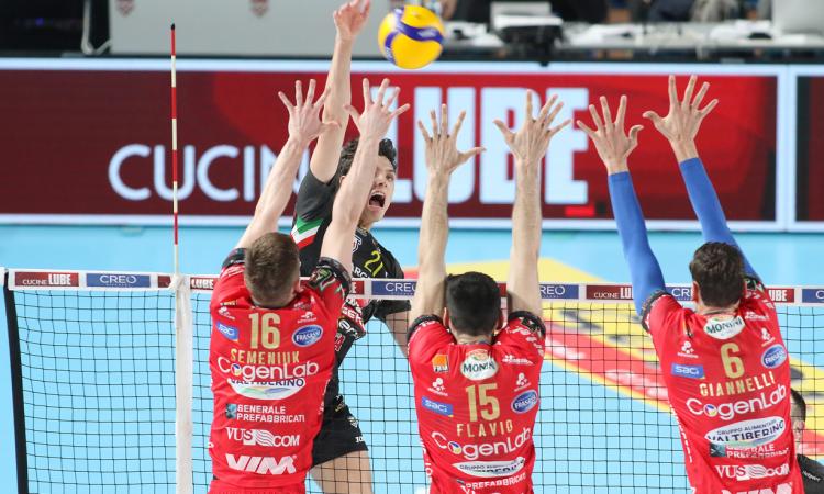 La corazzata Perugia schianta la Lube in 4 set: terza sconfitta stagionale per Civitanova