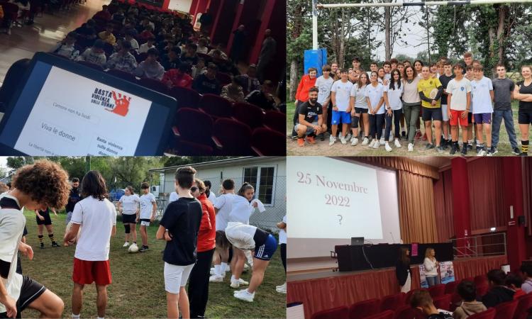 Macerata, gli studenti dell'Ite 'Gentili' a lezione per "placcare" la violenza sulle donne Macerata, gli studenti dell'Ite 'Gentili' a lezione per "placcare" la violenza sulle donne