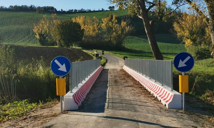 Montefano, riaperto il ponte in località Casone: era stato danneggiato dal maltempo Montefano, riaperto il ponte in località Casone: era stato danneggiato dal maltempo