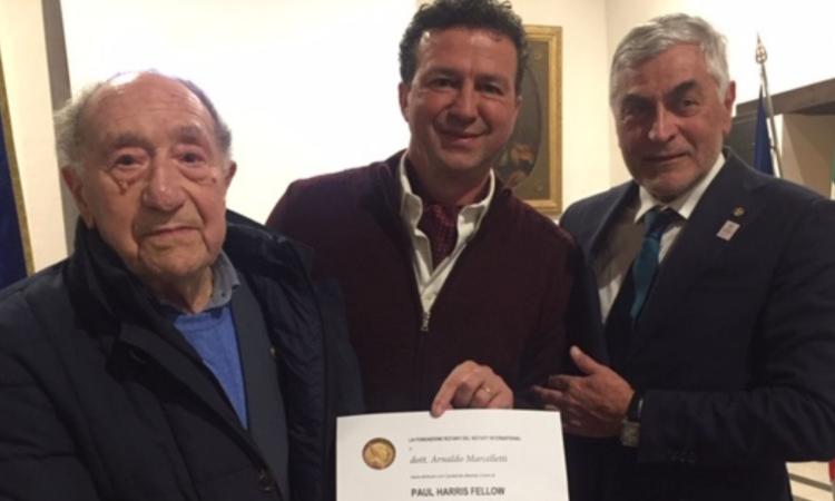 Tolentino, onorificenza del Rotary consegnata al dottor Arnaldo Marcelletti