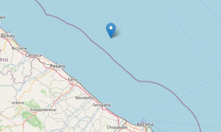 Terremoto Marche, nuova scossa di magnitudo 3.4 al largo della costa adriatica Terremoto Marche, nuova scossa di magnitudo 3.4 al largo della costa adriatica