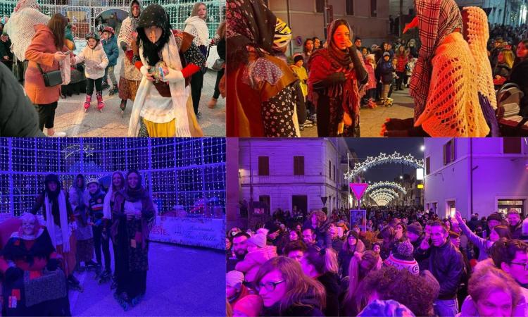 Castelraimondo, la Befana arriva sui pattini: boom di presenze per gli eventi natalizi