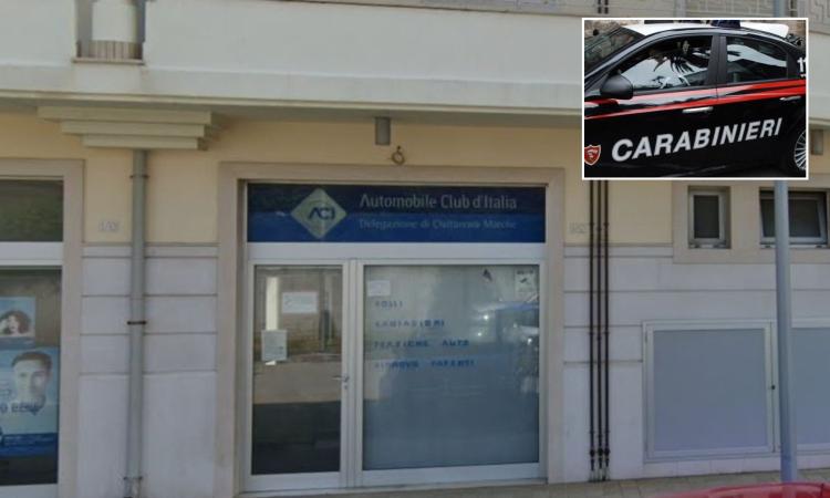 Civitanova, ladro si ferisce mentre tenta il colpo all'Aci, poi "ripiega" sul bar vicino