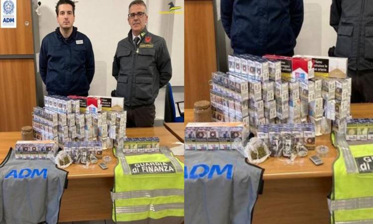 Scende dalla nave con 8 chili di sigarette di contrabbando e droga: arrestato Scende dalla nave con 8 chili di sigarette di contrabbando e droga: arrestato