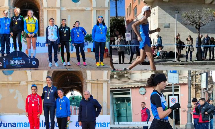 Cus Macerata, avvio d'anno coi fiocchi per la marcia: argento e bronzo al campionato italiano