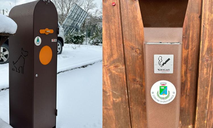 "Valfornace amica dell'ambiente": installati dog toilet e posacenere "Valfornace amica dell'ambiente": installati dog toilet e posacenere