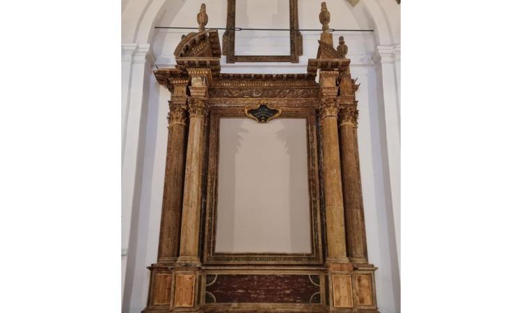 Morrovalle, il restauro dell’altare ligneo dell’auditorium San Francesco in gara per l'Art Bonus 2023 Morrovalle, il restauro dell’altare ligneo dell’auditorium San Francesco in gara per l'Art Bonus 2023