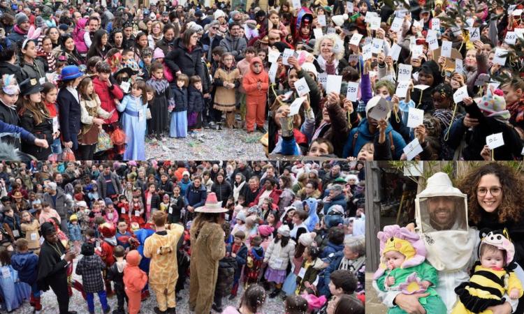 Macerata, tra coriandoli e stelle filanti: la festa di Carnevale riempie Piazza Mazzini