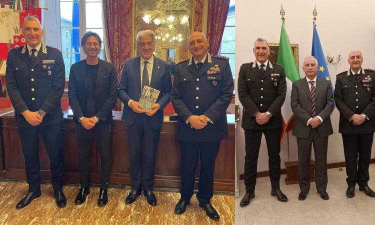 Macerata, visita del generale di Corpo d'Armata Enzo Bernardini al comando provinciale