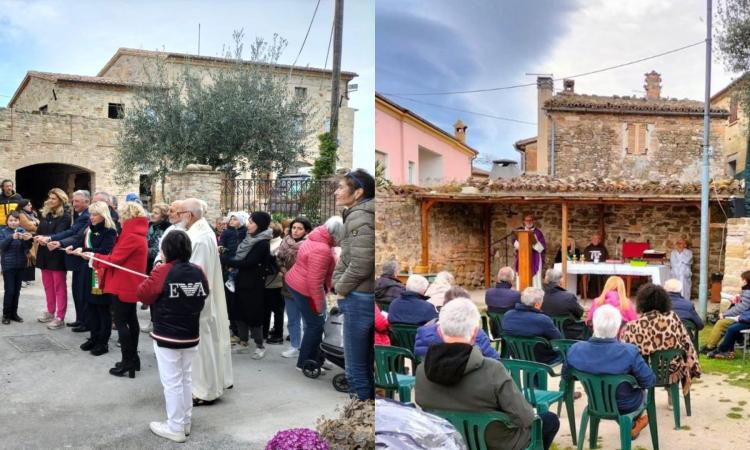 San Severino, il borgo di Colleluce si rifà il look: taglio del nastro per i lavori di recupero San Severino, il borgo di Colleluce si rifà il look: taglio del nastro per i lavori di recupero