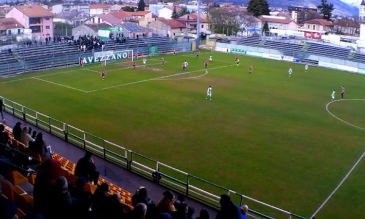 Serie D, altra batosta per il Tolentino: l'Avezzano vince 3-0, Dos Santos show