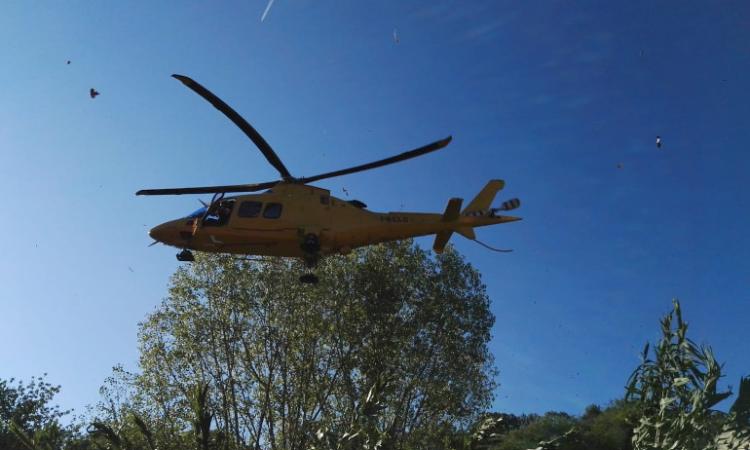 Cade da cavallo e viene scalciato: uomo soccorso in eliambulanza