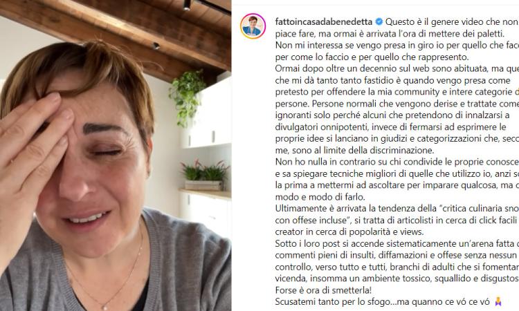 Lo sfogo social di Benedetta Rossi: "Questa volta mi avete veramente fatto inc***are" Lo sfogo social di Benedetta Rossi: "Questa volta mi avete veramente fatto inc***are"