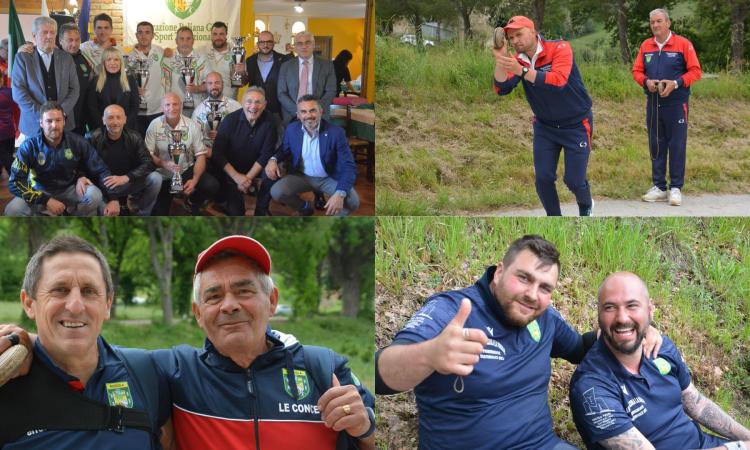 Ruzzola, a San Severino eletti i campioni d'Italia a coppie