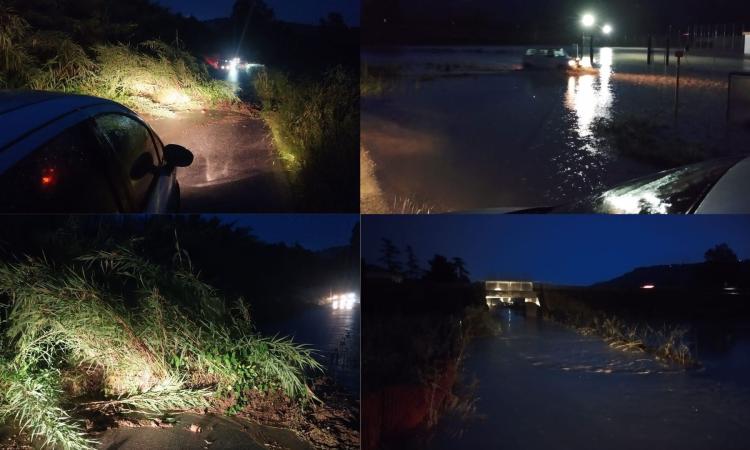 Bomba d'acqua a Macerata: frana in via Pace, Villa Potenza sott'acqua (FOTO e VIDEO)