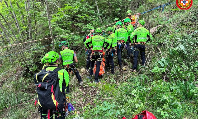 Esce a cercare funghi e scivola in un dirupo: donna rintracciata dal Soccorso Alpino