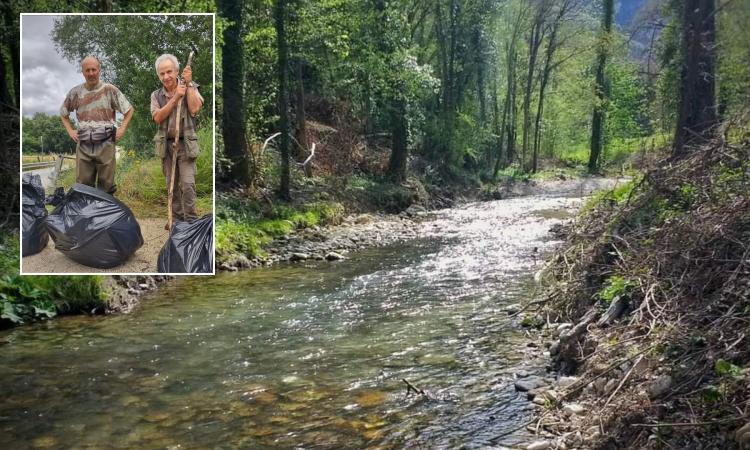Pioraco, a bonificare il fiume Potenza ci pensano...i pescatori Pioraco, a bonificare il fiume Potenza ci pensano...i pescatori