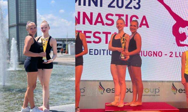 Ginnastica ritmica, Civitanova campione d'Italia con la coppia Giulia Borracci/Alessia Grassetti Ginnastica ritmica, Civitanova campione d'Italia con la coppia Giulia Borracci/Alessia Grassetti