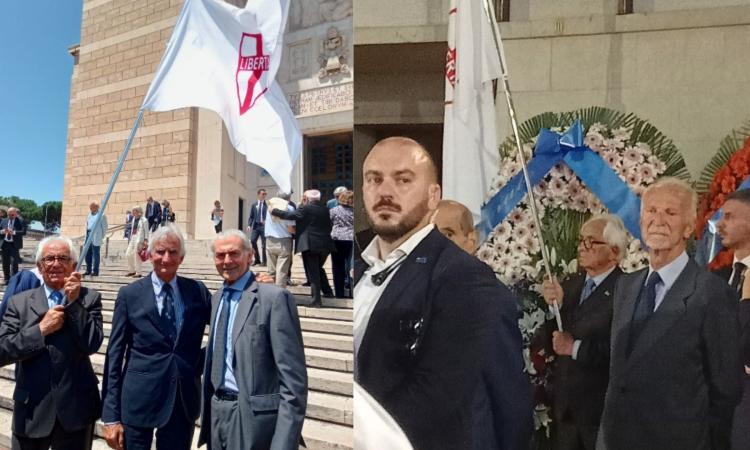 Funerali di Stato per Arnaldo Forlani: sventola la bandiera Dc del maceratese Ivano Tacconi