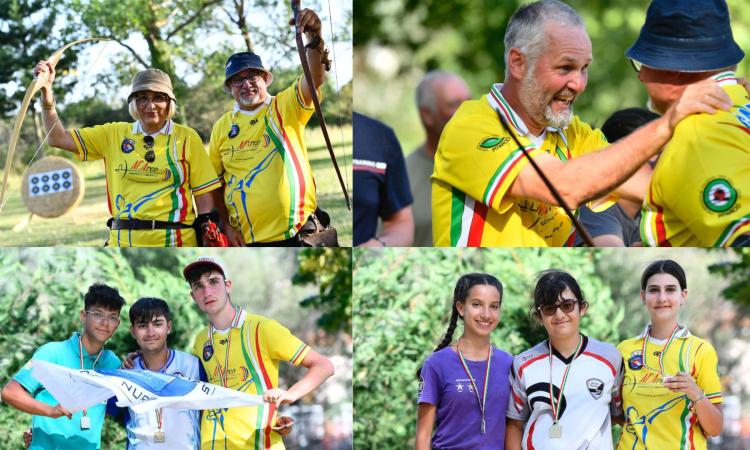 Belforte, tris d'oro per gli Arcieri del Medio Chienti ai campionati italiani Belforte, tris d'oro per gli Arcieri del Medio Chienti ai campionati italiani