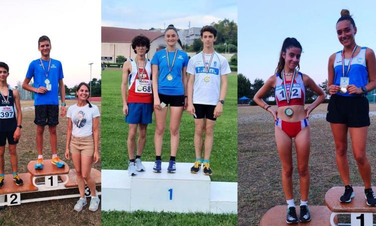 Cus Macerata, triplete d'oro nell'atletica: Tomassoni, Miconi e Rossetti campioni regionali