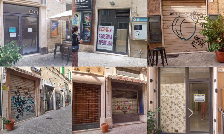 Macerata, vetrine abbandonate e negozi chiusi: il "fu" corso della Repubblica inchioda Parcaroli
