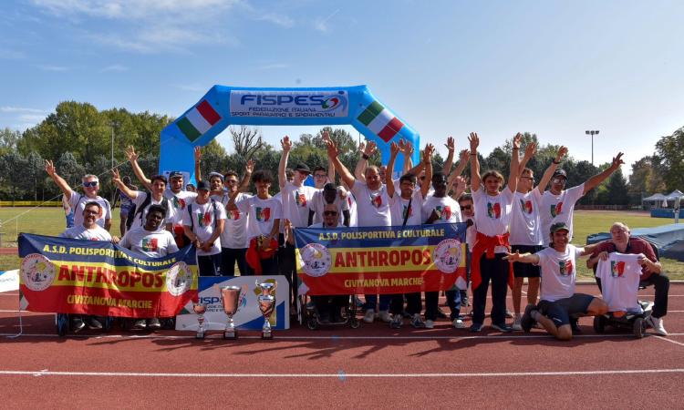 Anthropos Campione d'Italia nell'atletica Fispes, doppietta a Modena: titolo societario Assoluto e Promozionale Anthropos Campione d'Italia nell'atletica Fispes, doppietta a Modena: titolo societario Assoluto e Promozionale