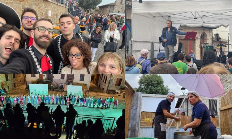 Castelraimondo, la pioggia non ferma la Festa della Castagna di Crispiero