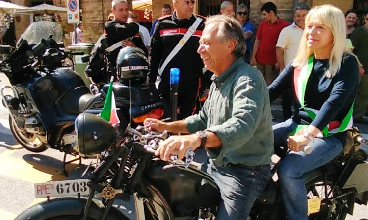 San Severino, le moto storiche della Guzzi in strada per l'ultimo saluto a Icilio Caciorgna