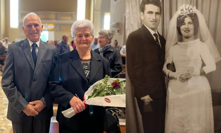 Treia, oltre 60 anni di vita insieme: nozze di diamante per Giuseppe e Giuseppa