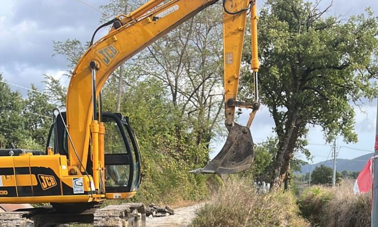Matelica, cantiere al via sulla strada comunale Peschiera