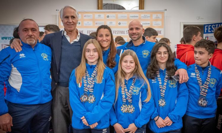 Tolentino, le campionesse nazionali del Dojo Kyu Shin Karate-Tarulli premiate da Giovanni Malagò Tolentino, le campionesse nazionali del Dojo Kyu Shin Karate-Tarulli premiate da Giovanni Malagò