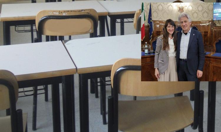 Tolentino, Parcaroli in visita alle classi del Filelfo: prove di dialogo per lo spostamento in centro Tolentino, Parcaroli in visita alle classi del Filelfo: prove di dialogo per lo spostamento in centro
